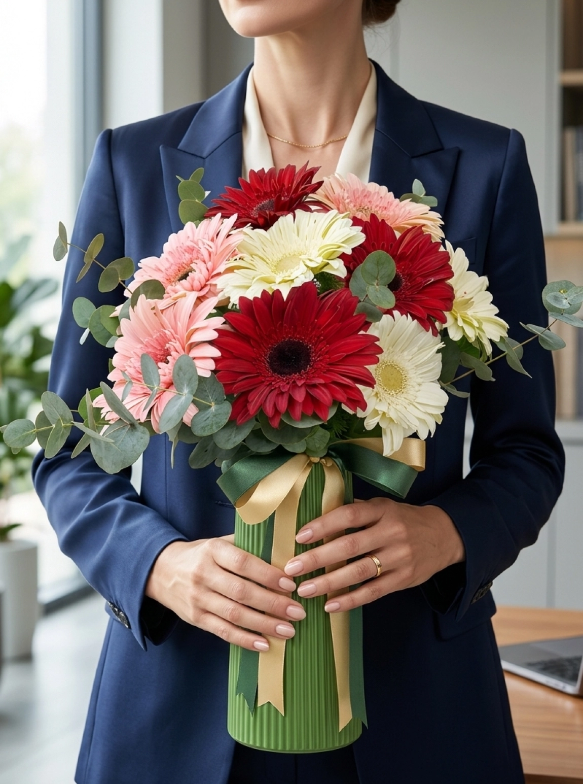 Renkli Gerbera Aranjmanı
